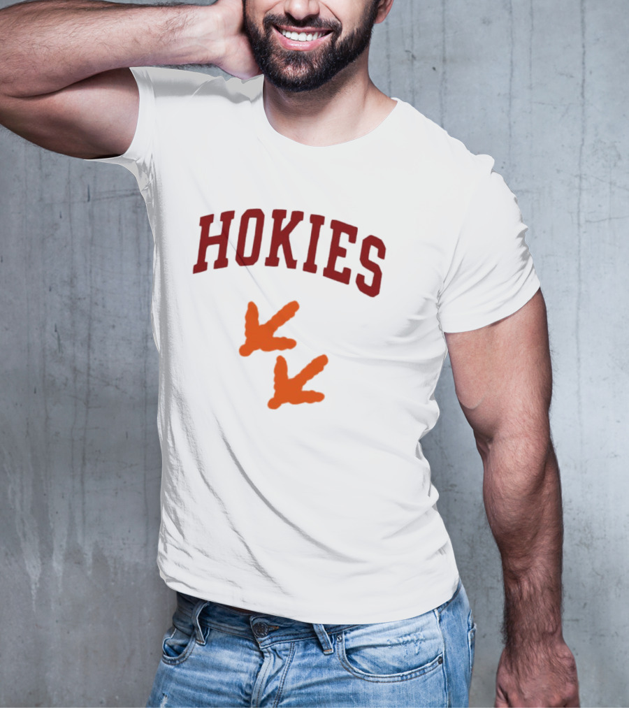 Hokies With Orange Footprints T-Shirt