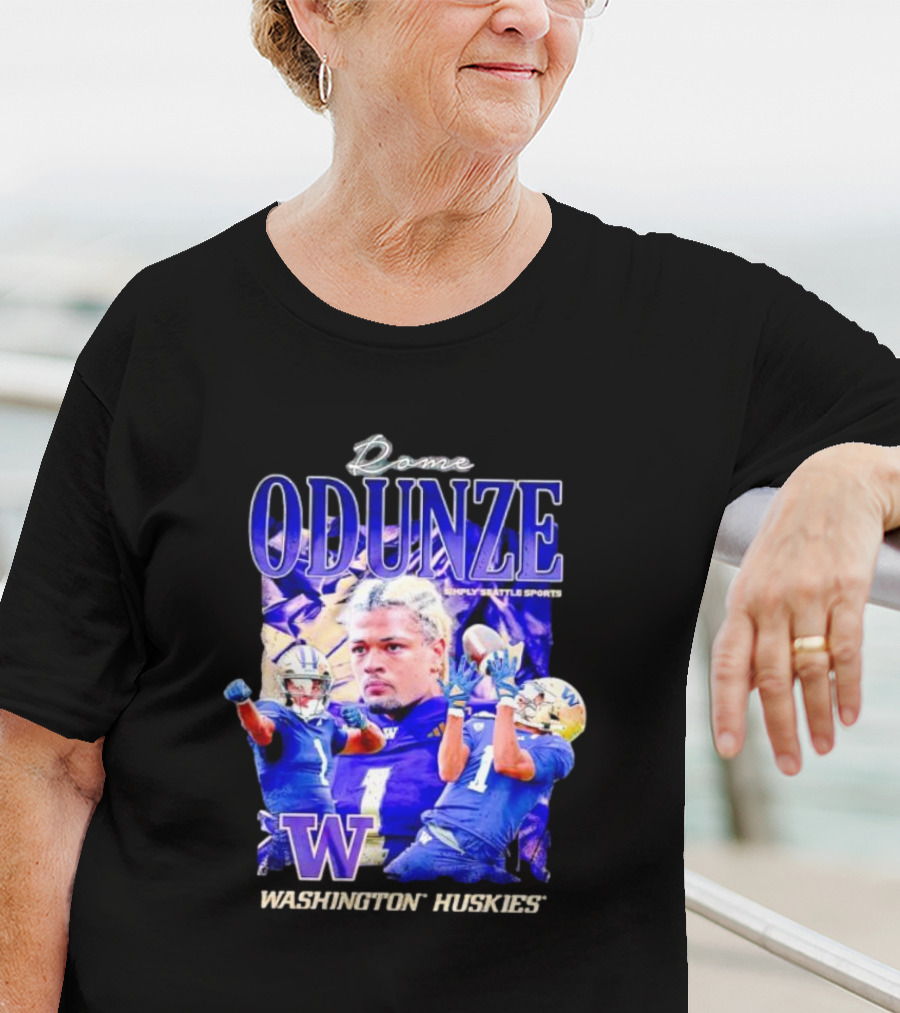 Rome Odunze Washington Huskies Montlake Icon Vintage T-Shirt