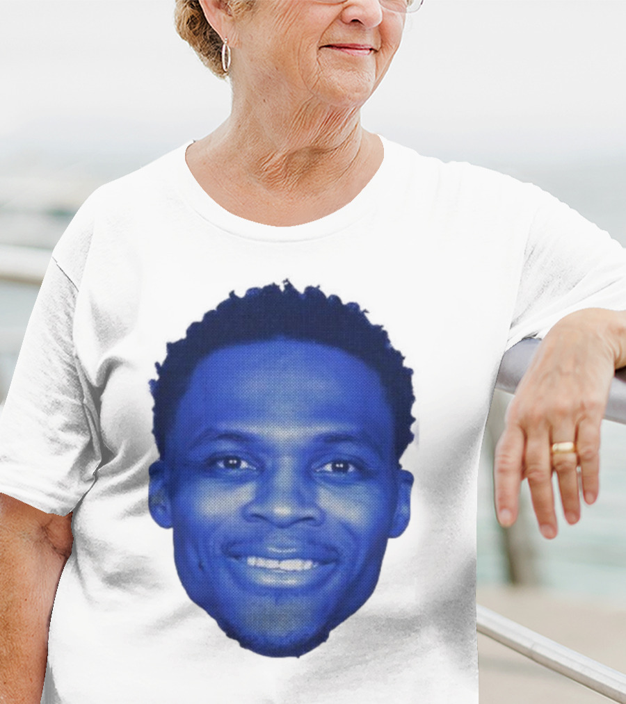 Westbrook Blue Half-tone Big Head T-Shirt