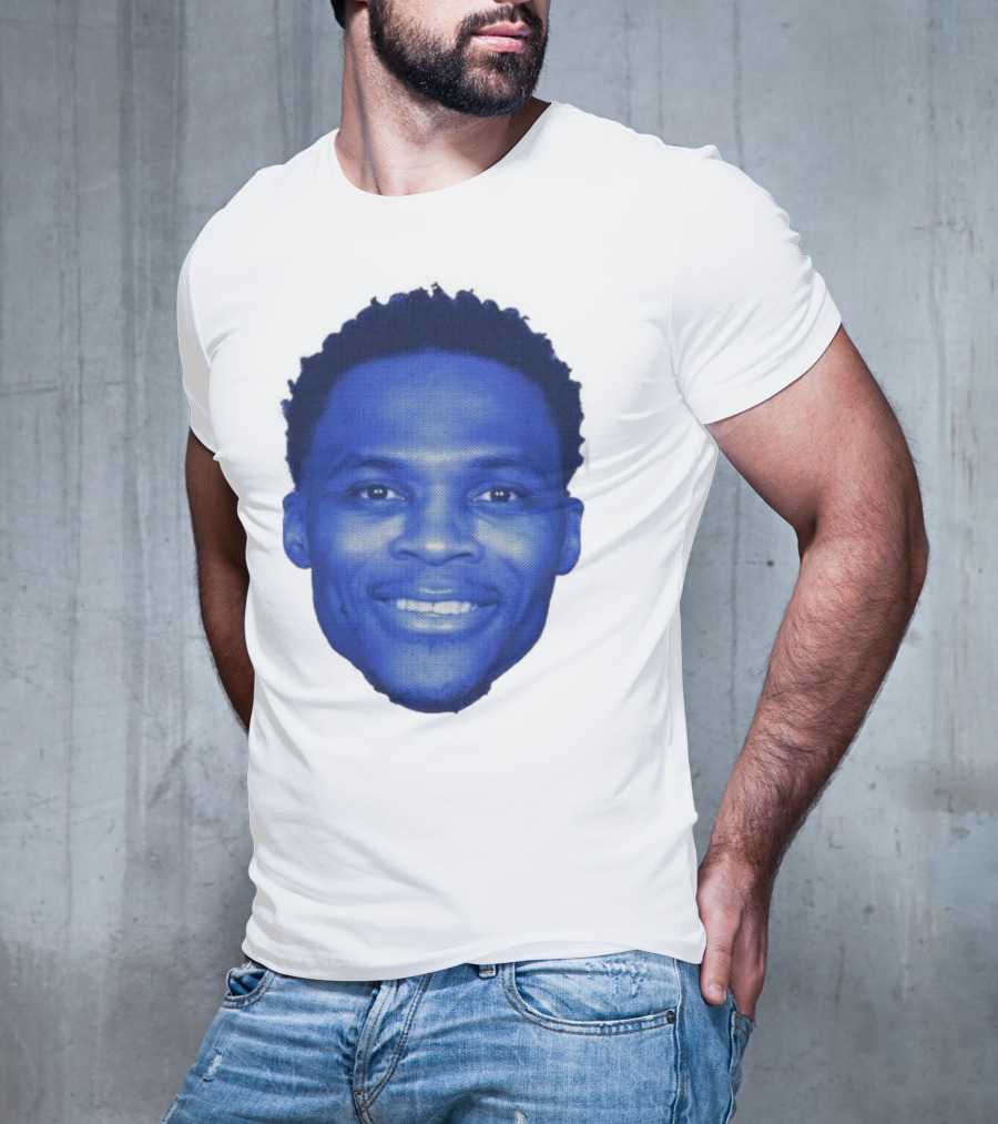 Westbrook Blue Half-tone Big Head T-Shirt
