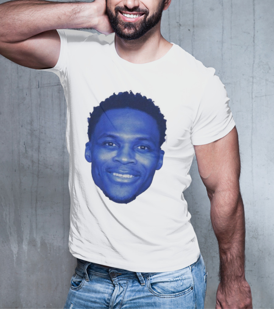 Westbrook Blue Half-tone Big Head T-Shirt