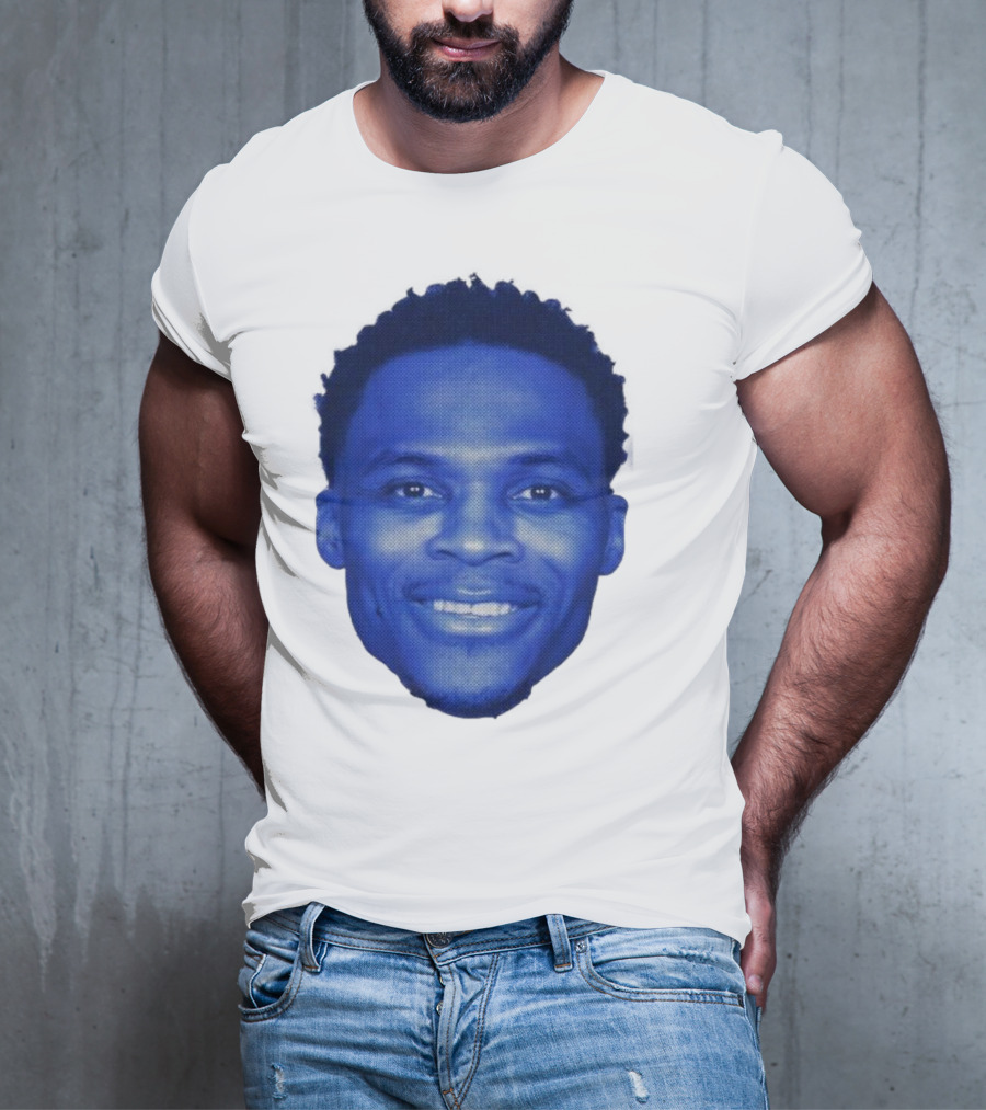 Westbrook Blue Half-tone Big Head T-Shirt