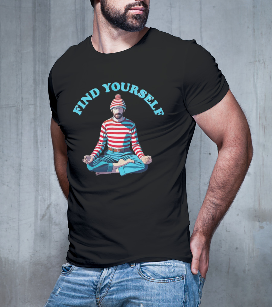 Find Yourself Where’s Waldo Meditation Concept T-Shirt