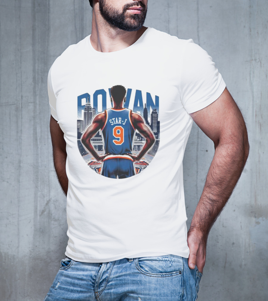 Rowan Star J 9 Basketball Urban Skyline T-Shirt