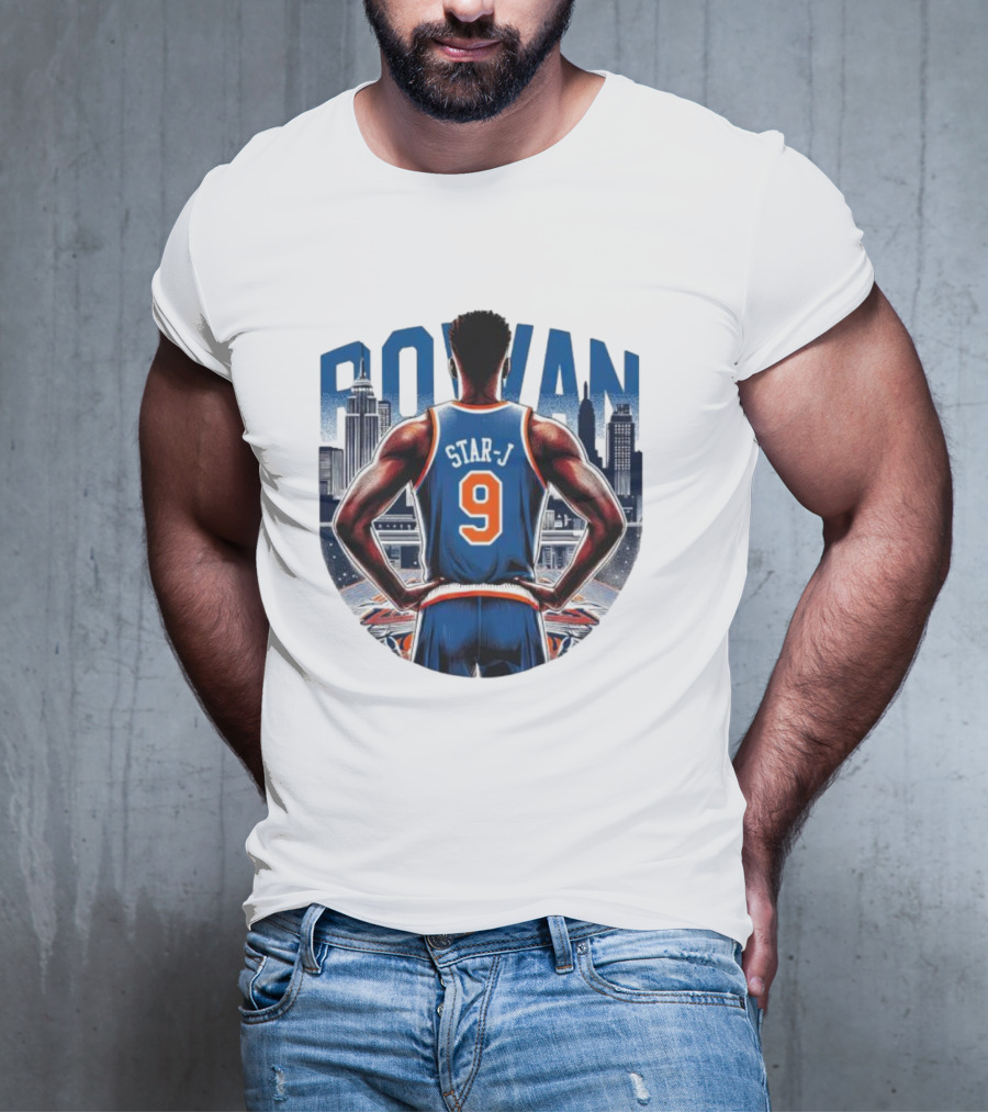 Rowan Star J 9 Basketball Urban Skyline T-Shirt