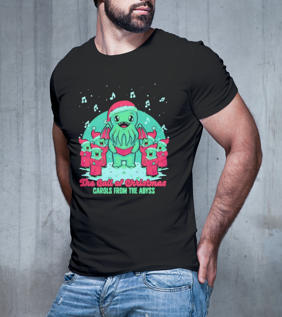Santa Cthulhu The Call Of Christmas Carols From The Abyss T-Shirt