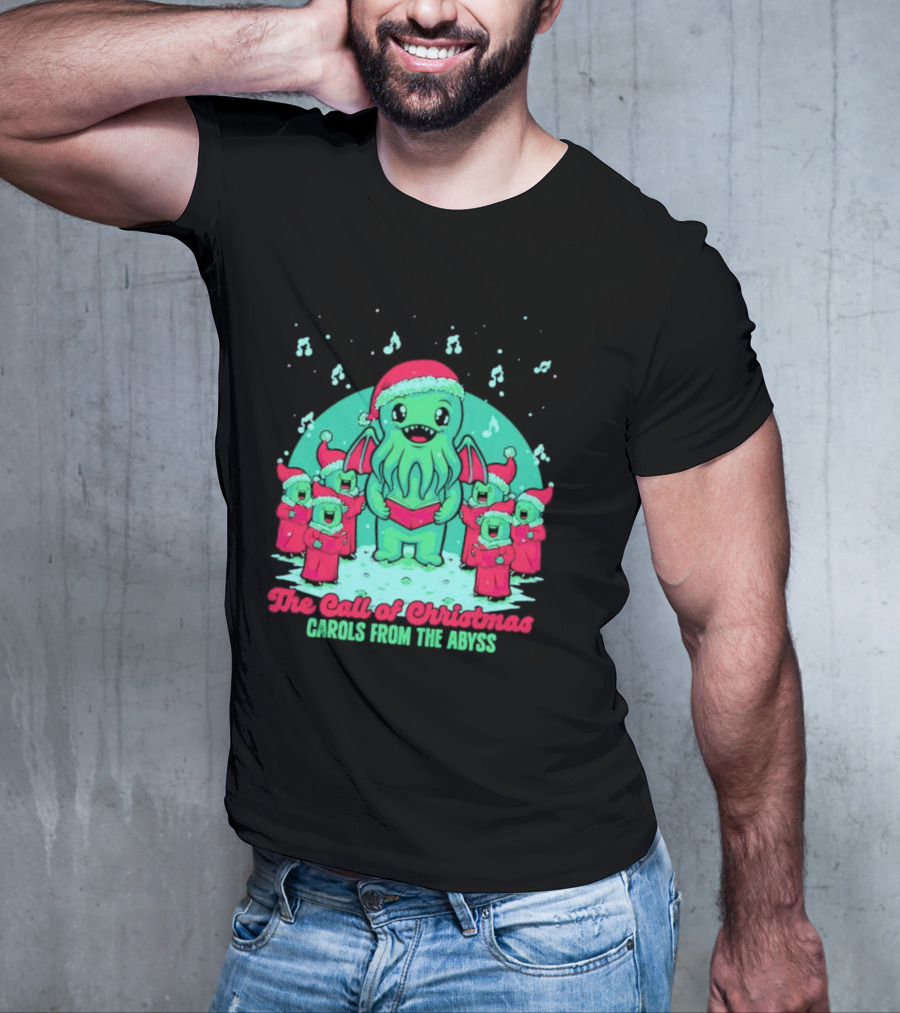 Santa Cthulhu The Call Of Christmas Carols From The Abyss T-Shirt
