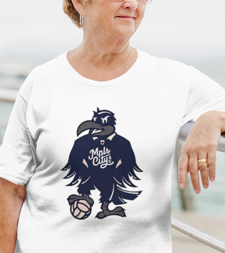 Mpls City Soccer Schmitty The Crow T-Shirt