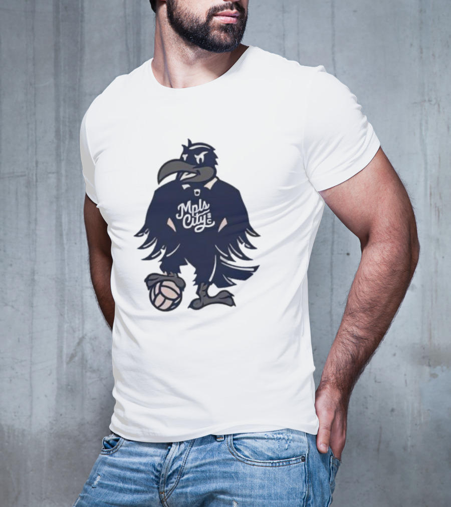 Mpls City Soccer Schmitty The Crow T-Shirt