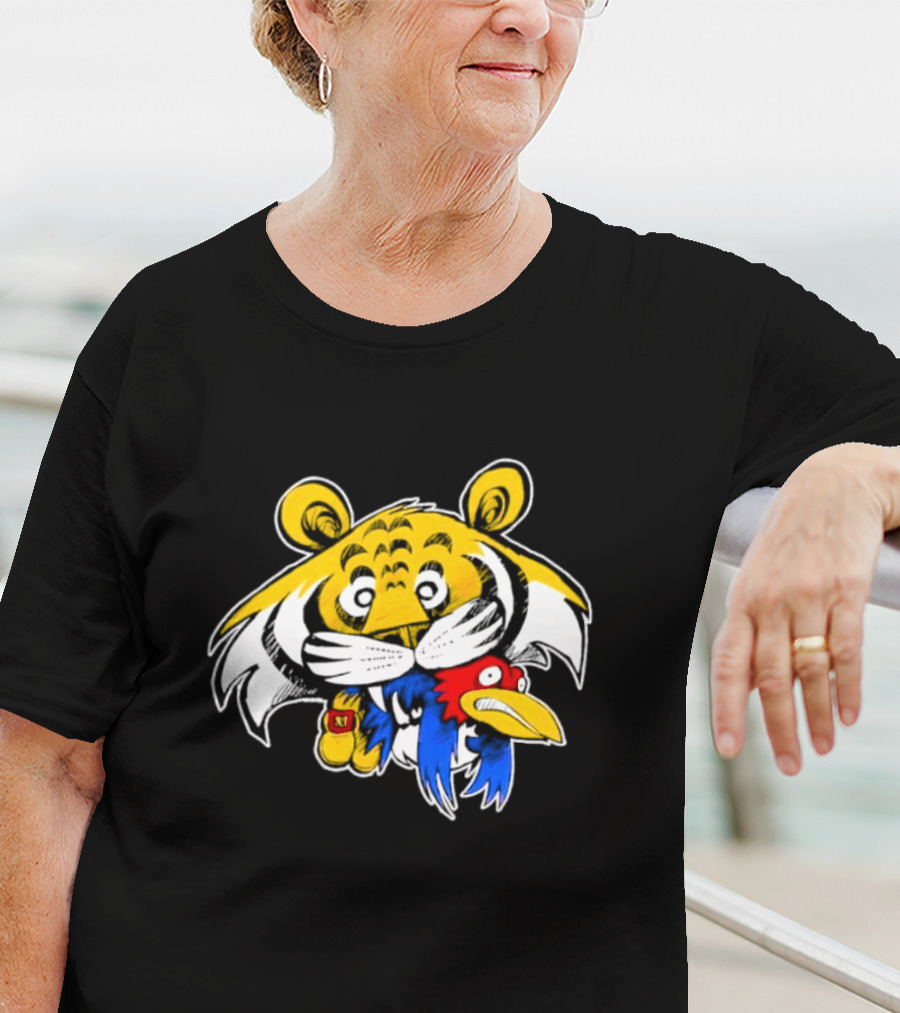 Scott Schmidt Tiger Snack Cartoon Tiger Eating Cereal Box T-Shirt