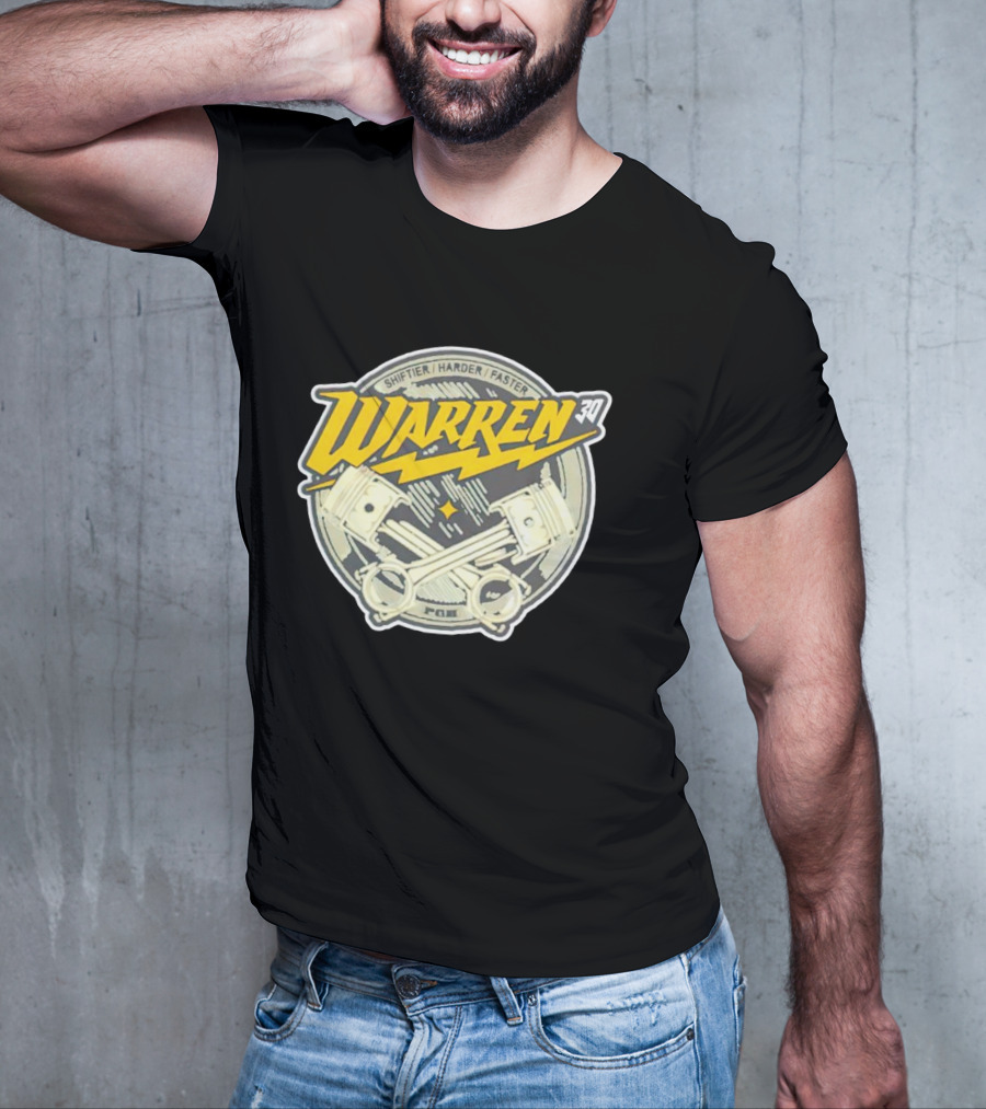 Shiftier Harder Faster Warren 30 Racing Engine Pistons T-Shirt