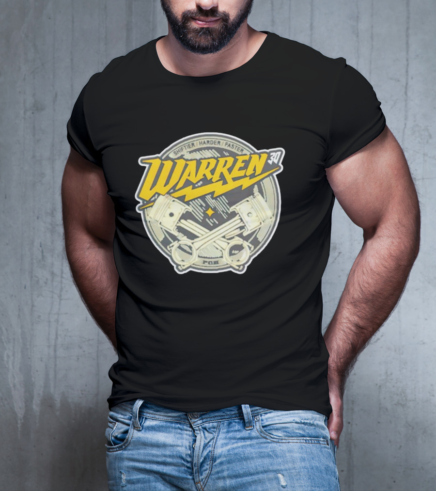 Shiftier Harder Faster Warren 30 Racing Engine Pistons T-Shirt