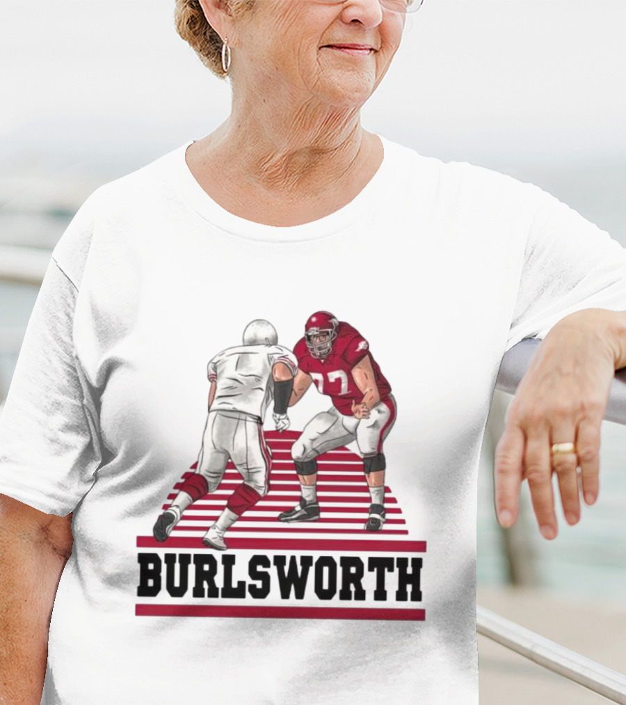 Burlsworth Number 77 Football Player In Action Against Opponent T-Shirt