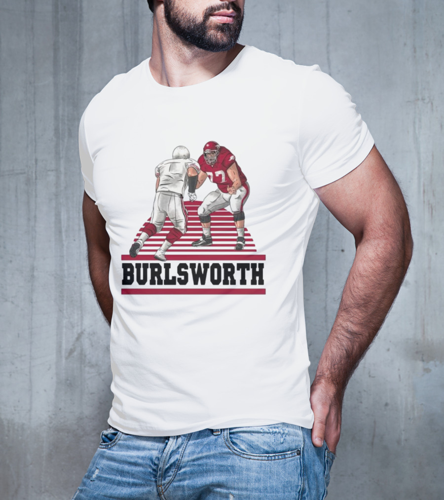 Burlsworth Number 77 Football Player In Action Against Opponent T-Shirt