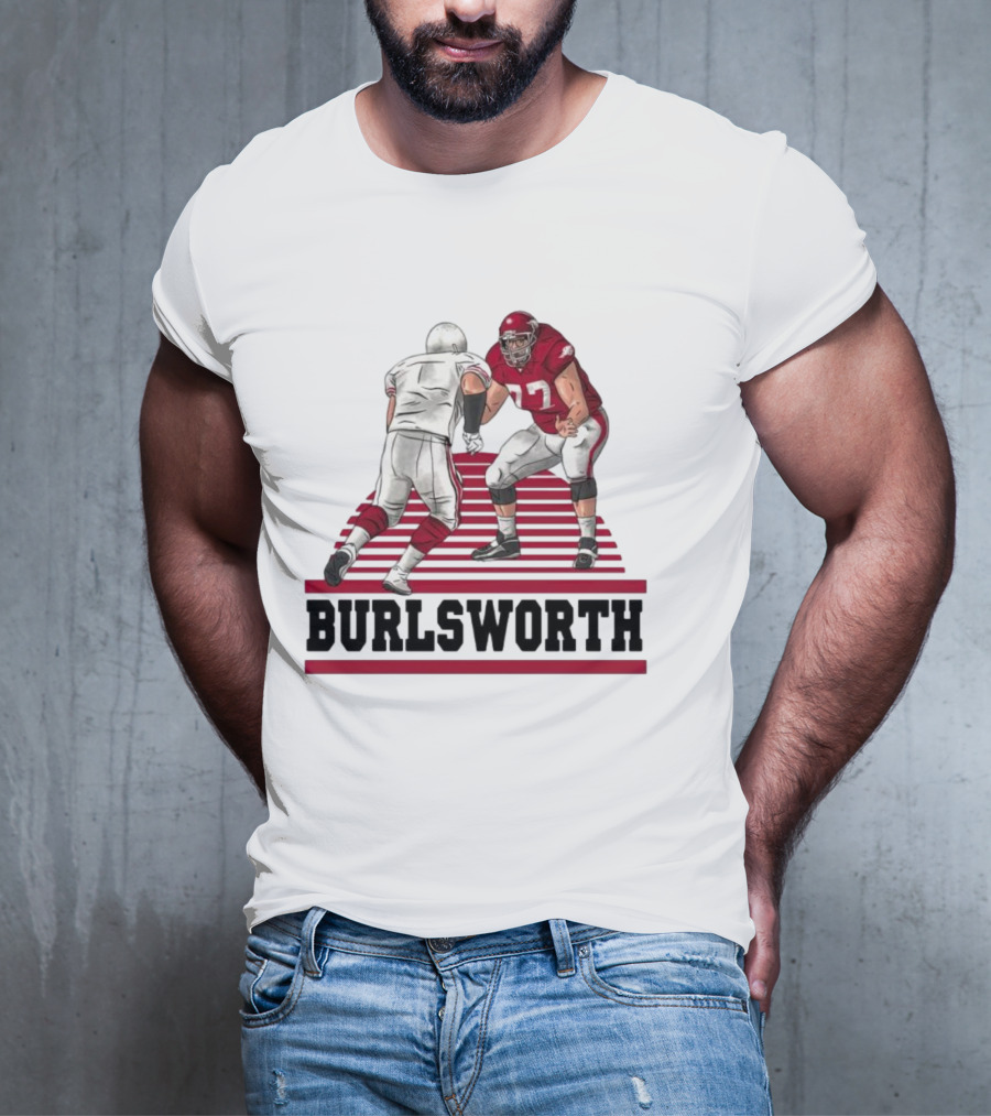 Burlsworth Number 77 Football Player In Action Against Opponent T-Shirt