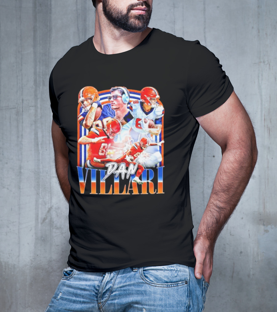 Dan Villari Vintage Football Montage T-Shirt