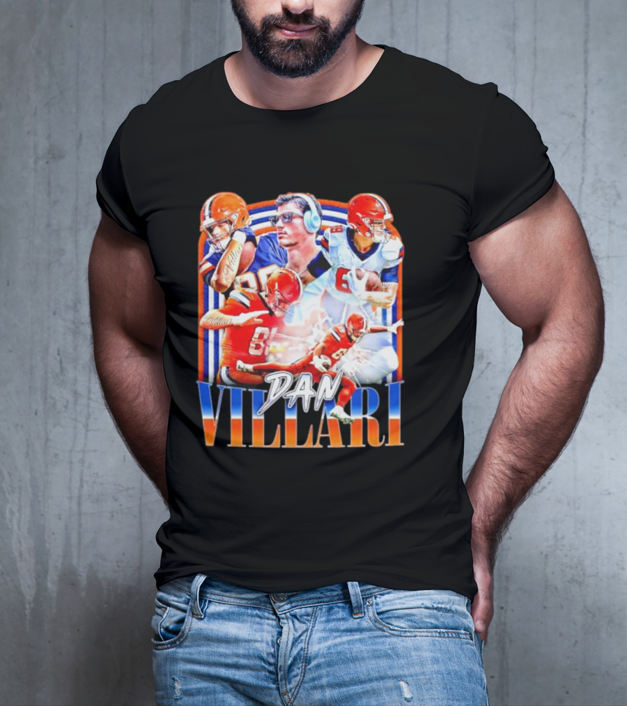 Dan Villari Vintage Football Montage T-Shirt