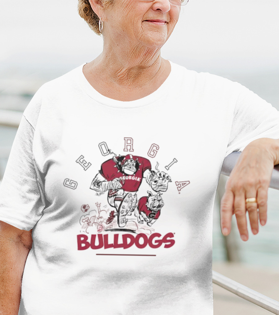 Georgia Bulldogs Dawgwild Football Mascot Rugged Power T-Shirt