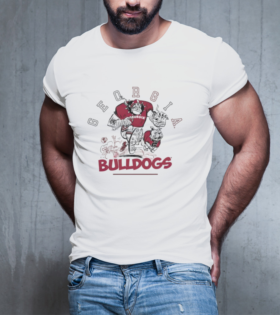 Georgia Bulldogs Dawgwild Football Mascot Rugged Power T-Shirt