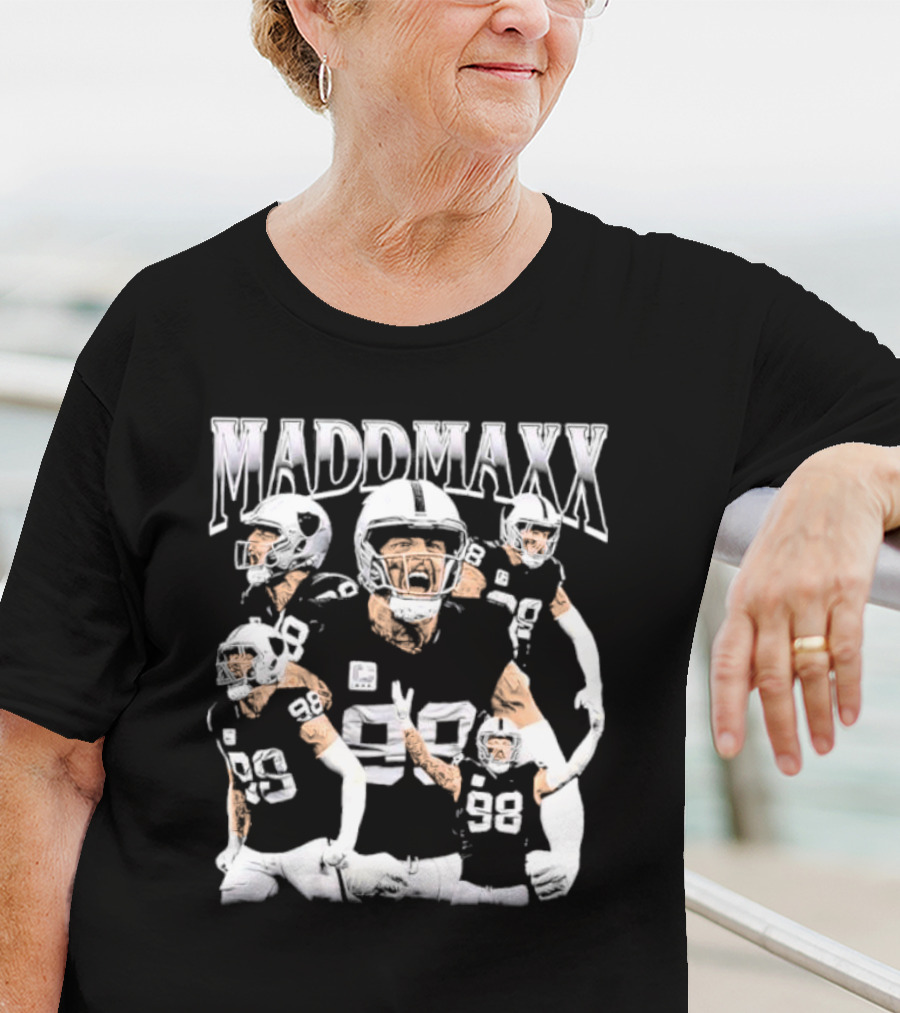 Madd Maxx Vintage Las Vegas Raiders Football Player Number 98 T-Shirt
