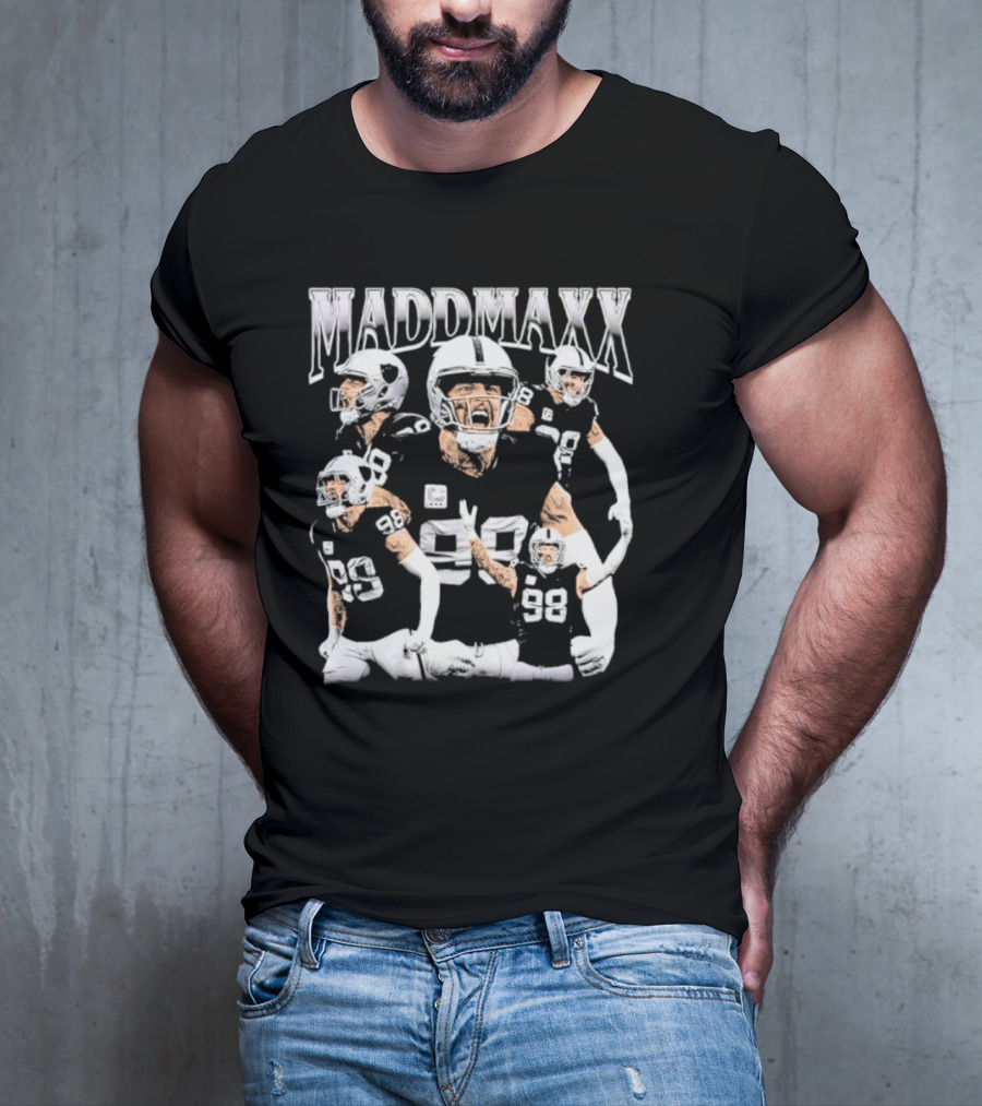 Madd Maxx Vintage Las Vegas Raiders Football Player Number 98 T-Shirt