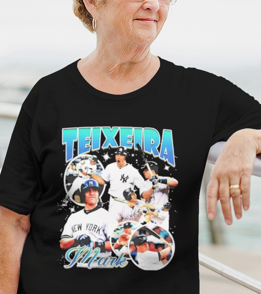 Teixeira Mark New York Yankees Baseball Vintage Bootleg T-Shirt