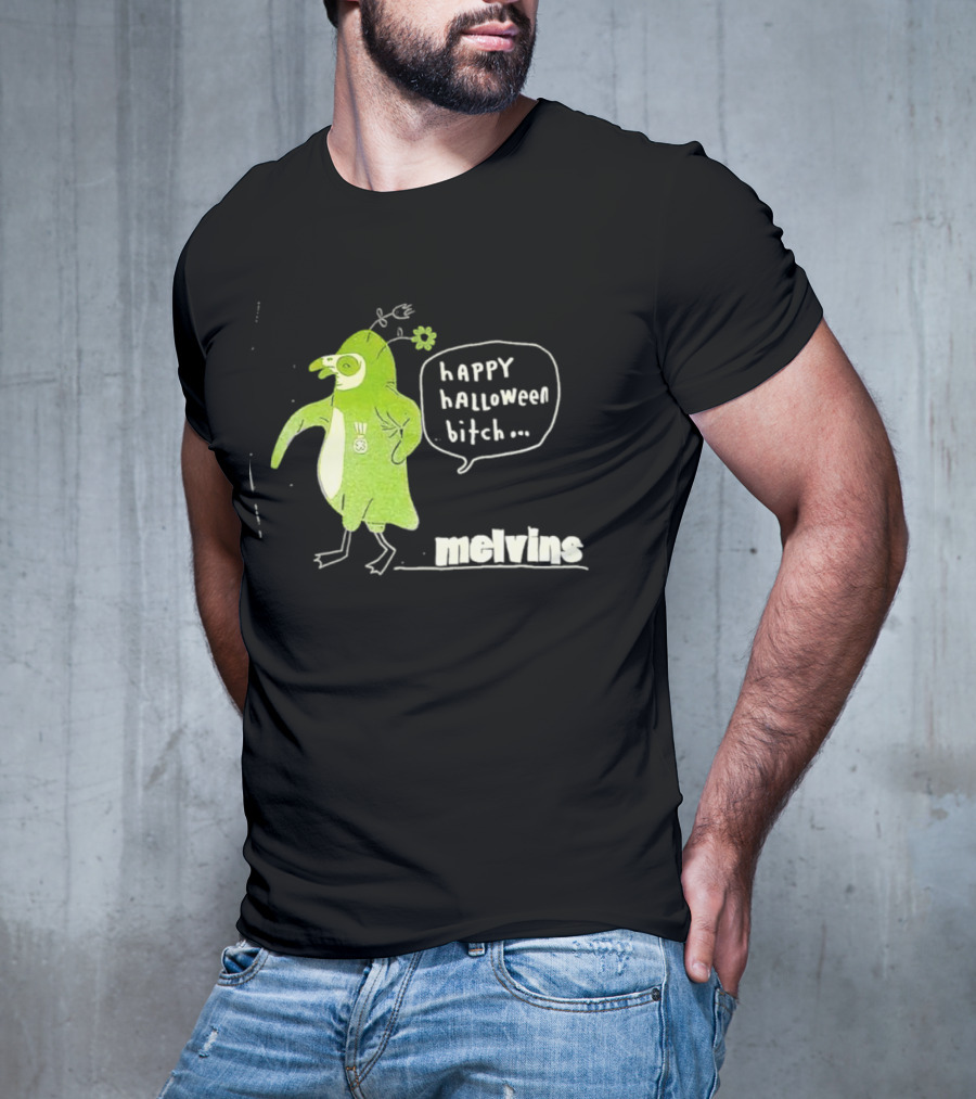 Melvins Happy Halloween Bitch Green Bird Costume T-Shirt
