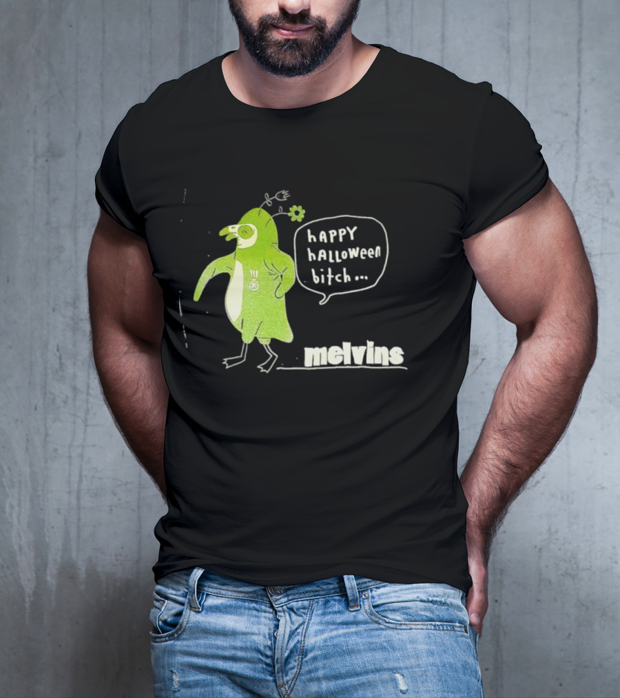 Melvins Happy Halloween Bitch Green Bird Costume T-Shirt