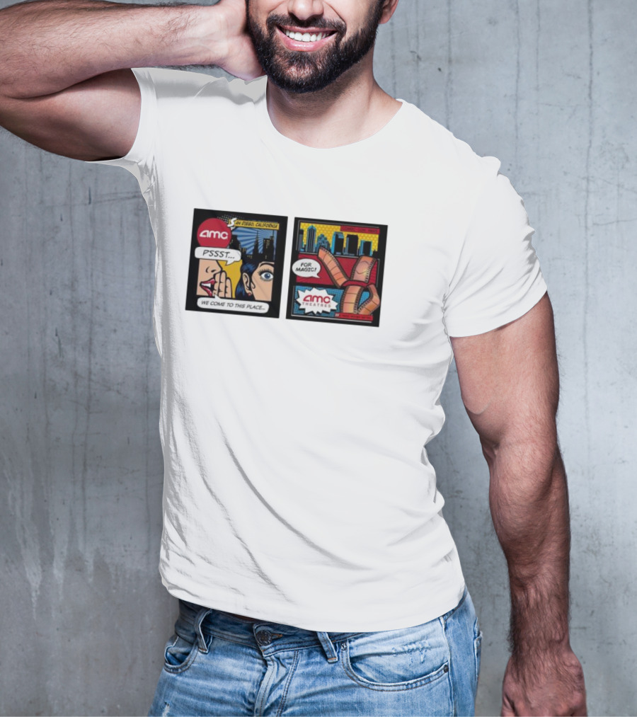 AMC PSSST Comic Pop Art Magic Theatres San Diego California T-Shirt