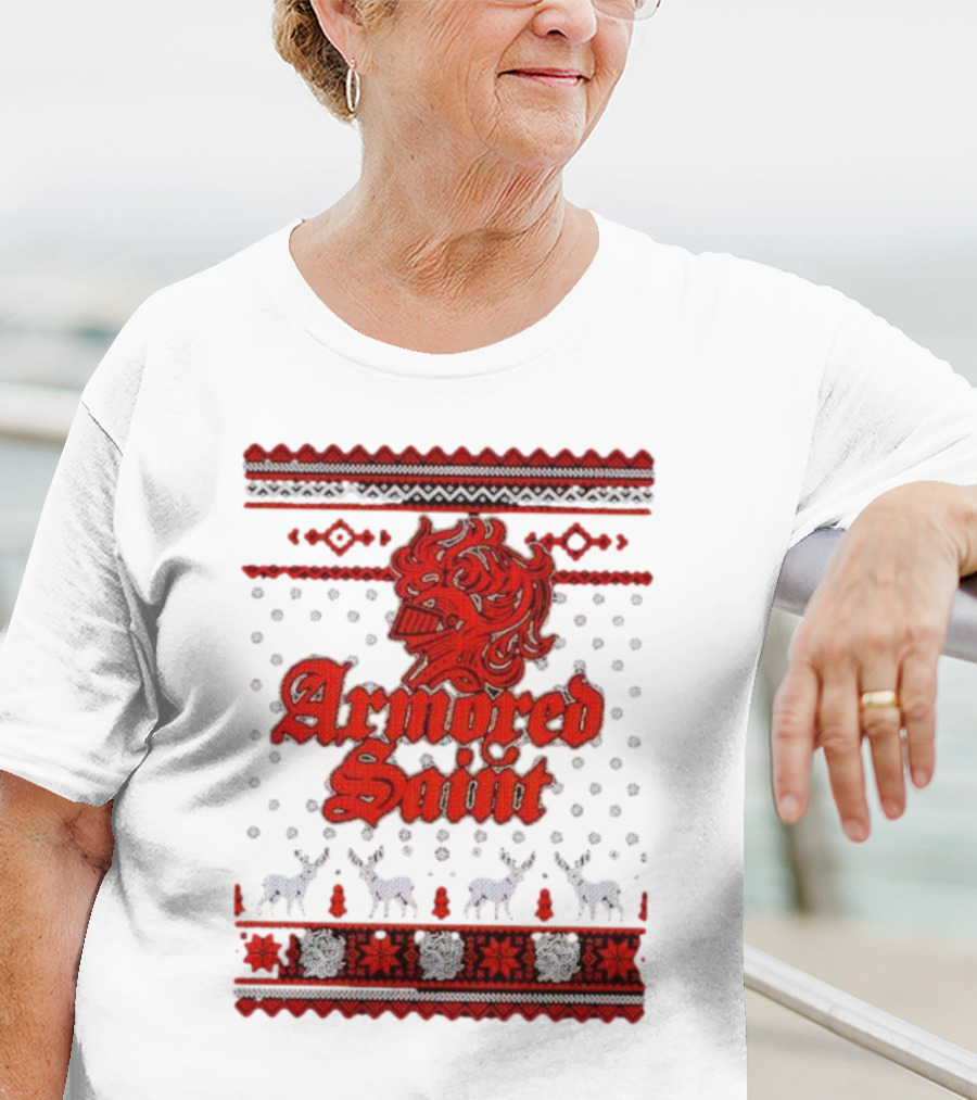 Armored Saint Red Knight Christmas T-Shirt