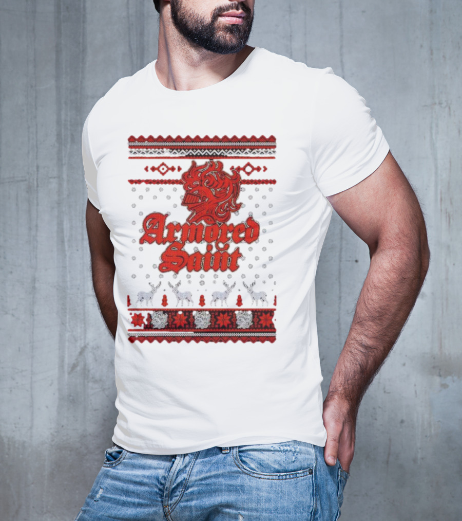 Armored Saint Red Knight Christmas T-Shirt