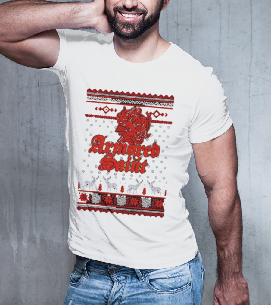 Armored Saint Red Knight Christmas T-Shirt