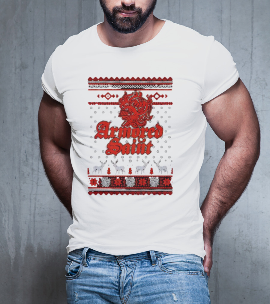 Armored Saint Red Knight Christmas T-Shirt