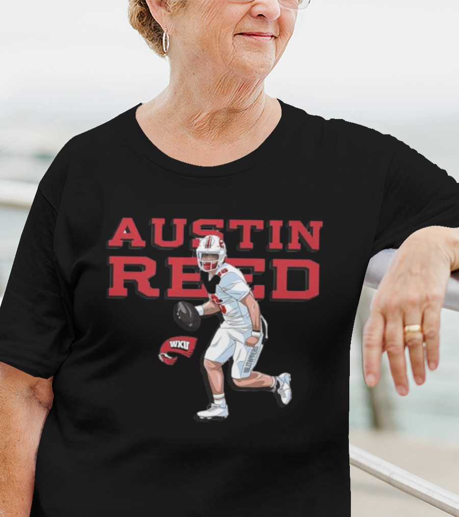 Austin Reed WKU Football Player Graphic With Helmet T-Shirt