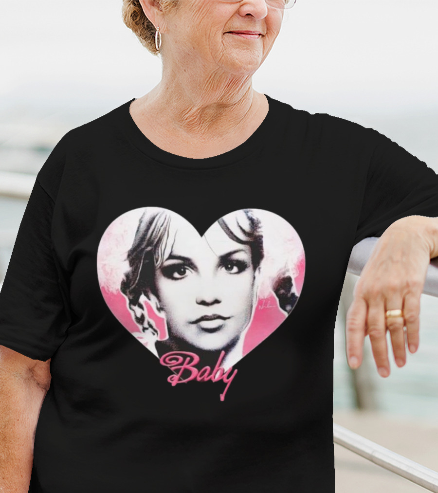 Britney Spears Baby Heart Portrait Pink Aesthetic T-Shirt