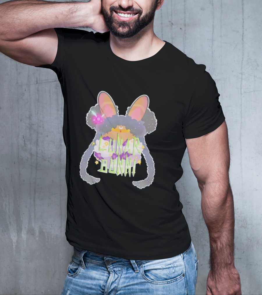Bunnii Gang Lunar Bunnii Cosmic Ears Vibrant Text Elements T-Shirt