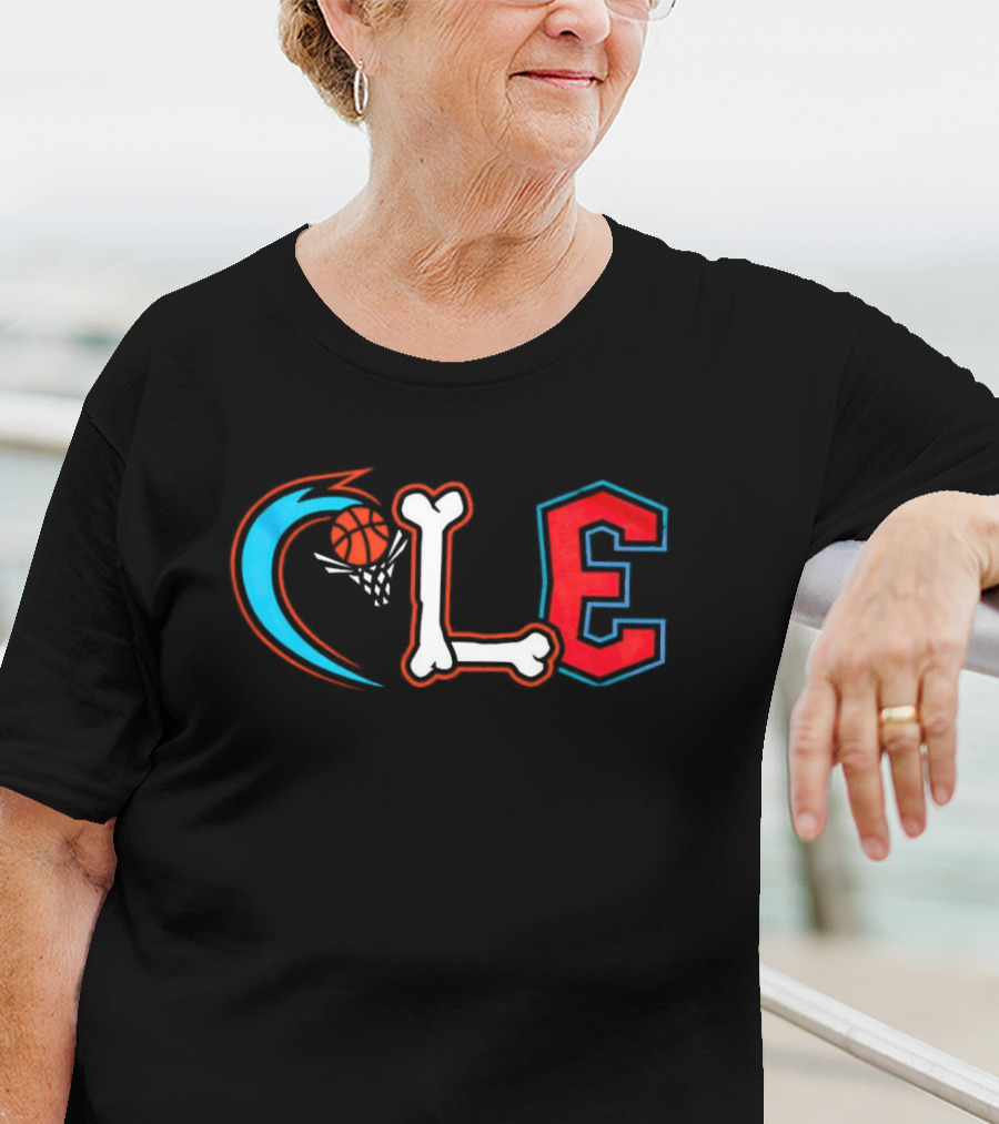 Cleveland Cavaliers CLE Basketball Bone T-Shirt