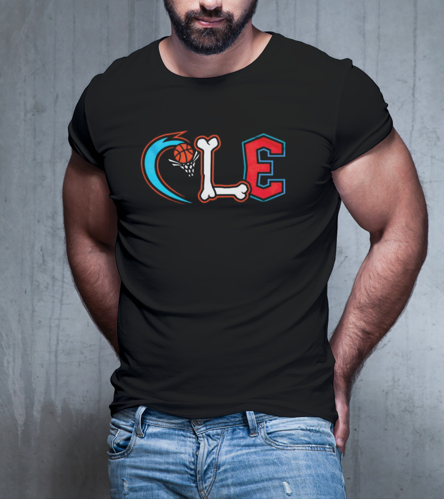 Cleveland Cavaliers CLE Basketball Bone T-Shirt