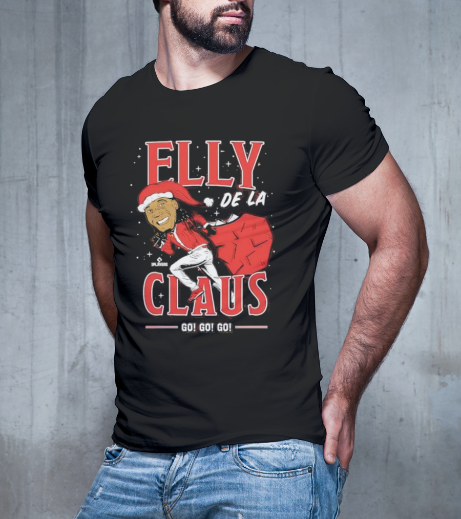 Elly De La Claus Go Go Go Christmas Santa Players T-Shirt