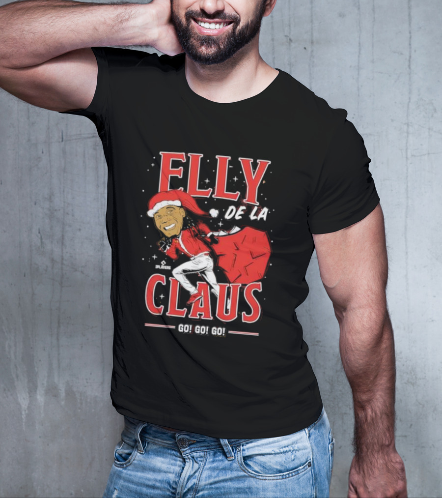 Elly De La Claus Go Go Go Christmas Santa Players T-Shirt