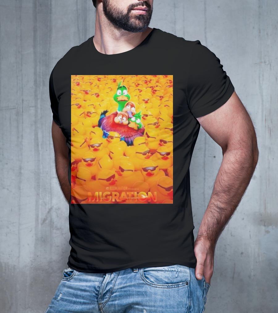 Illumination Presents Migration Ducks In Sunglasses Scene T-Shirt