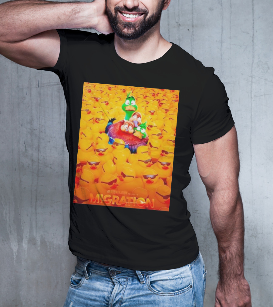 Illumination Presents Migration Ducks In Sunglasses Scene T-Shirt
