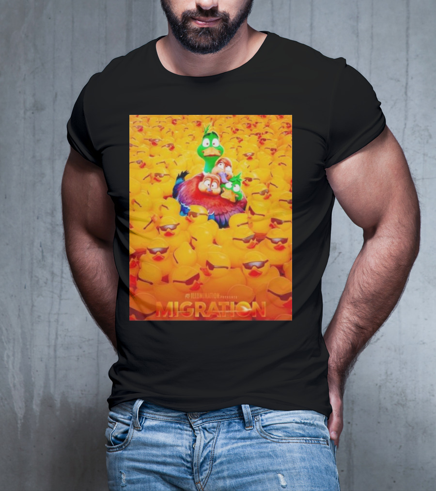Illumination Presents Migration Ducks In Sunglasses Scene T-Shirt