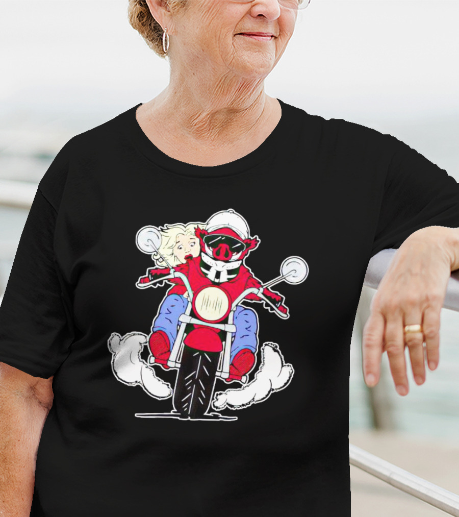 Arkansas Razorbacks Mascot Riding Motorcycle With Passenger T-Shirt