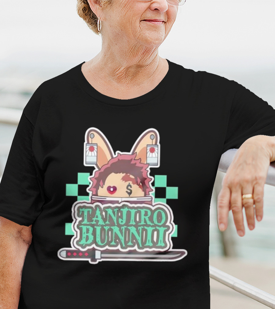 Tanjiro Bunnii Samurai Sword Anime T-Shirt