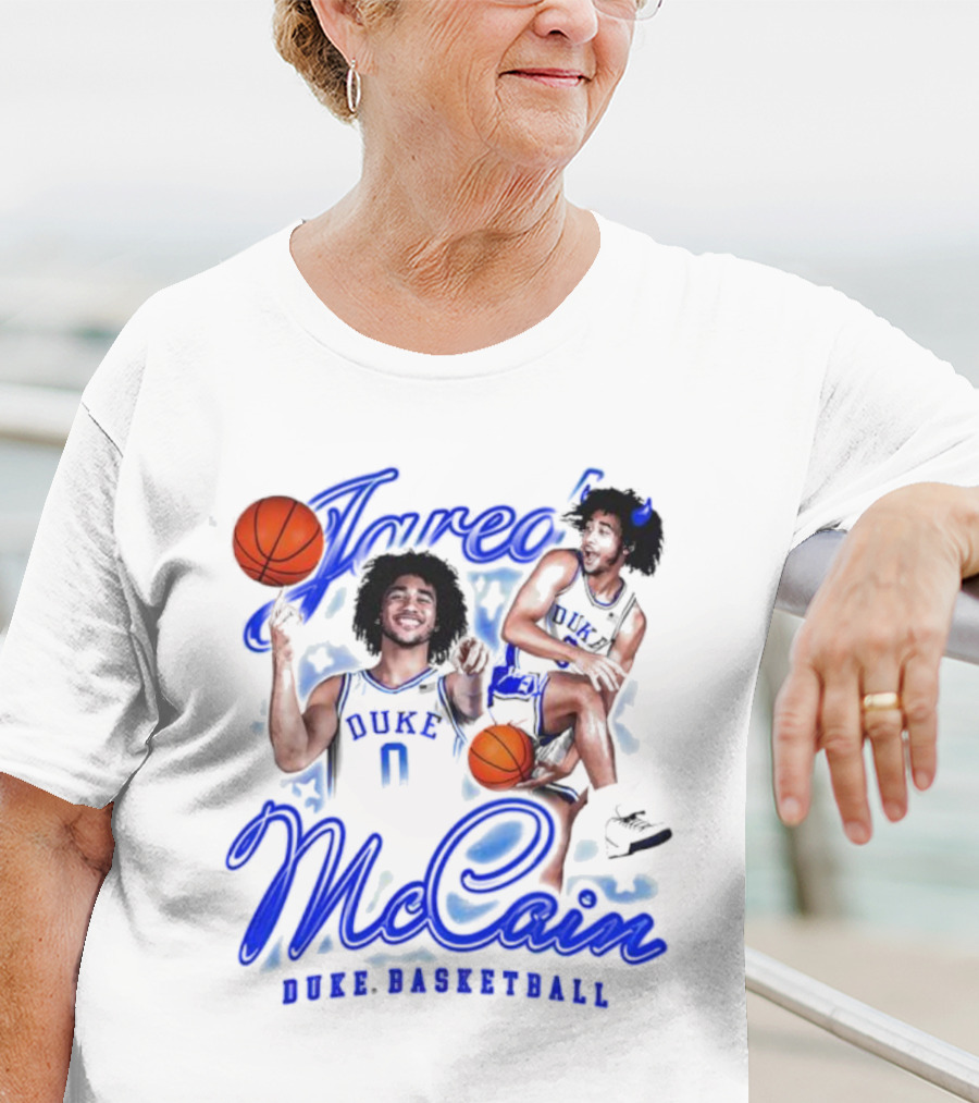 Jared McCain Duke Basketball Player With Ball T-Shirt