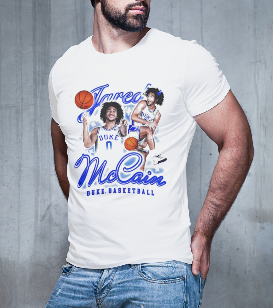 Jared McCain Duke Basketball Player With Ball T-Shirt
