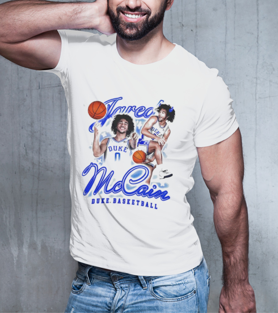 Jared McCain Duke Basketball Player With Ball T-Shirt