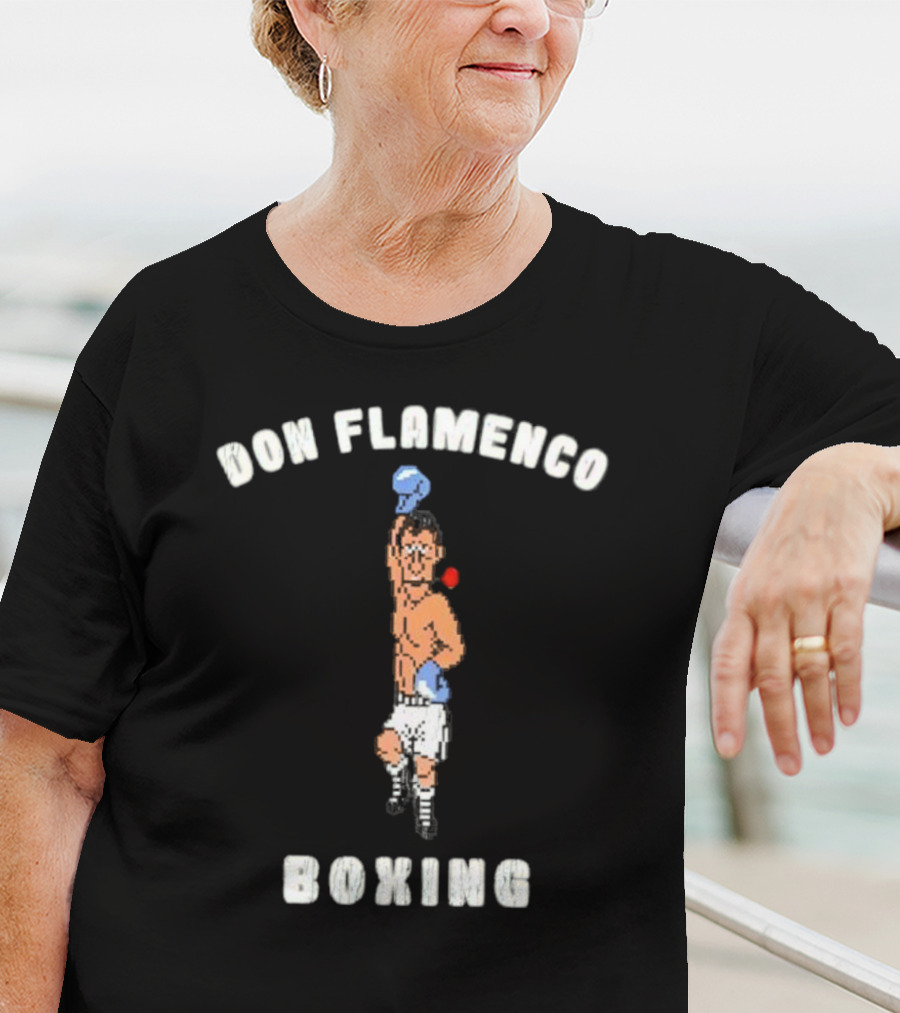 Don Flamenco Boxing Retro Video Game Character Victory Pose T-Shirt