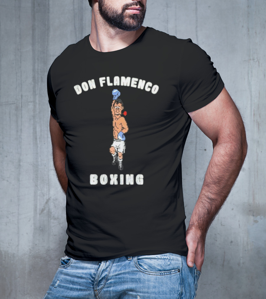 Don Flamenco Boxing Retro Video Game Character Victory Pose T-Shirt